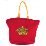 9211- RED CROWN CANVAS TOTE BAG